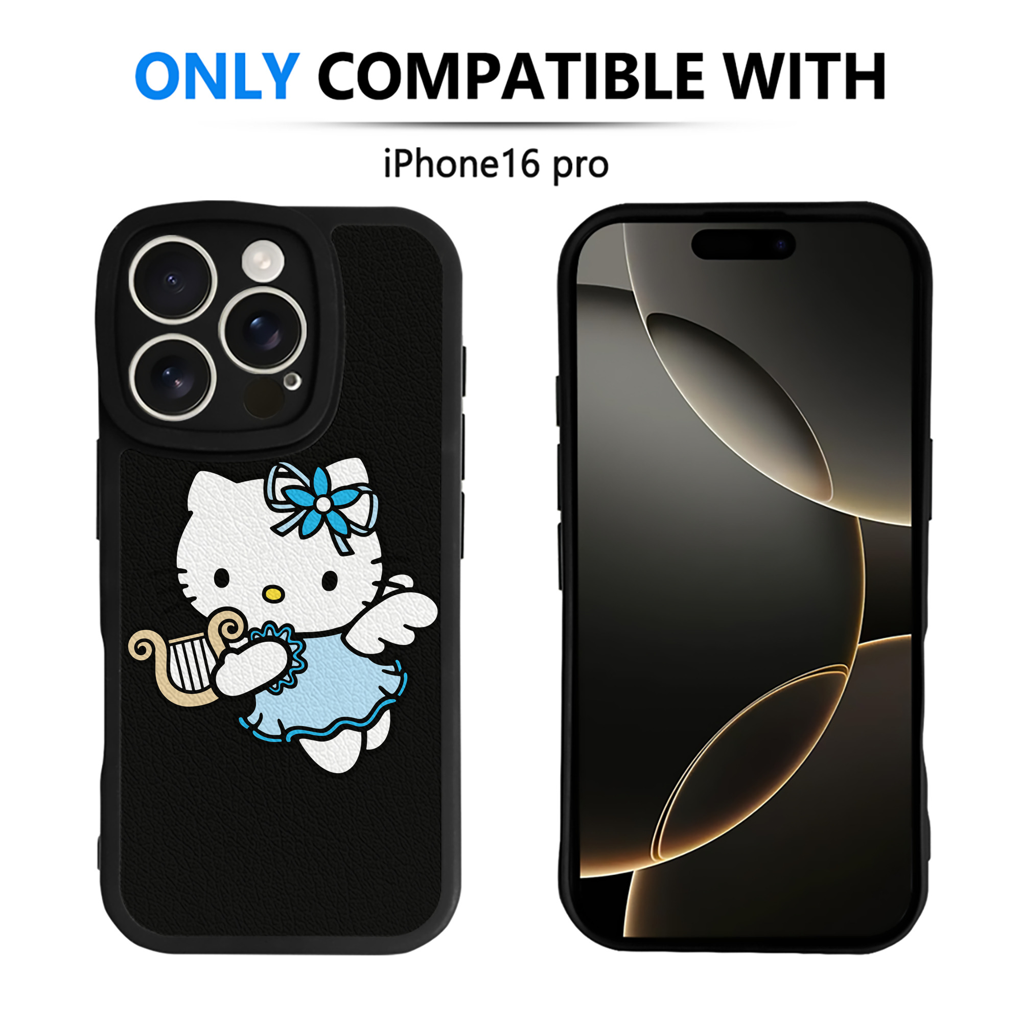 （画像用） Hello Kitty ハローキティ 【iPhone 16シリーズ対応】シリコンスマホケース（レザー調） 材質：シリコン
